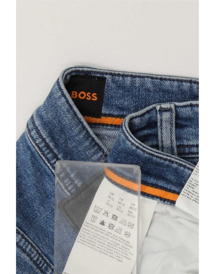 Blugi slim pentru bărbați Hugo Boss W36 L32 Bumbac albastru