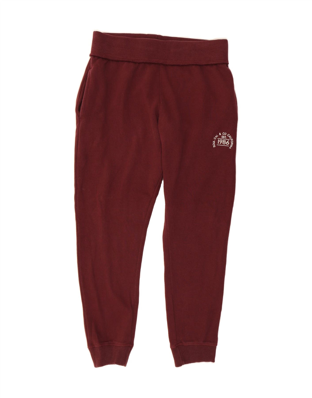 SOULCAL&CO Mens Tracksuit Trousers Joggers Medium  Maroon Cotton Vintage SOULCAL&CO and Second-Hand SOULCAL&CO from Messina Hembry 