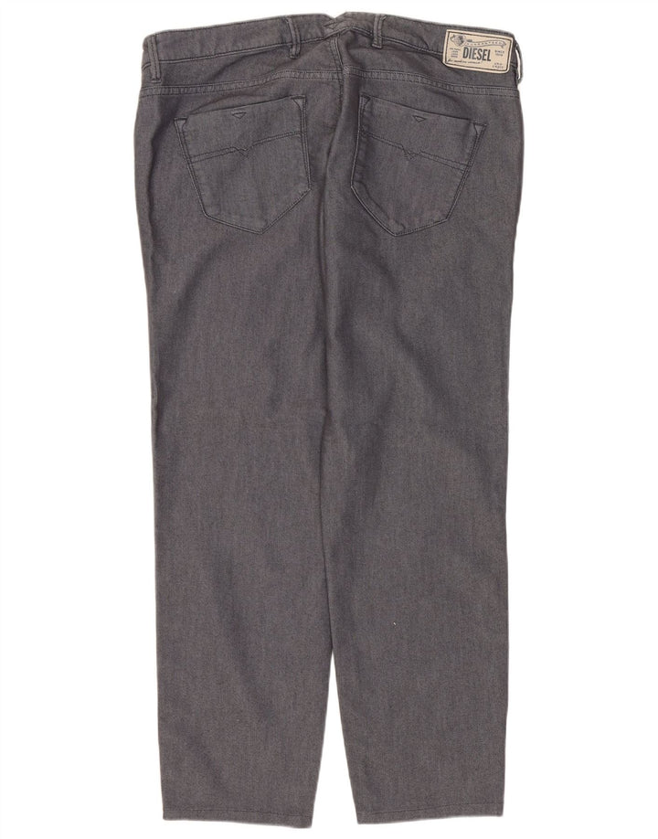 Blugi drepti pentru femei Diesel W32 L26 bumbac gri