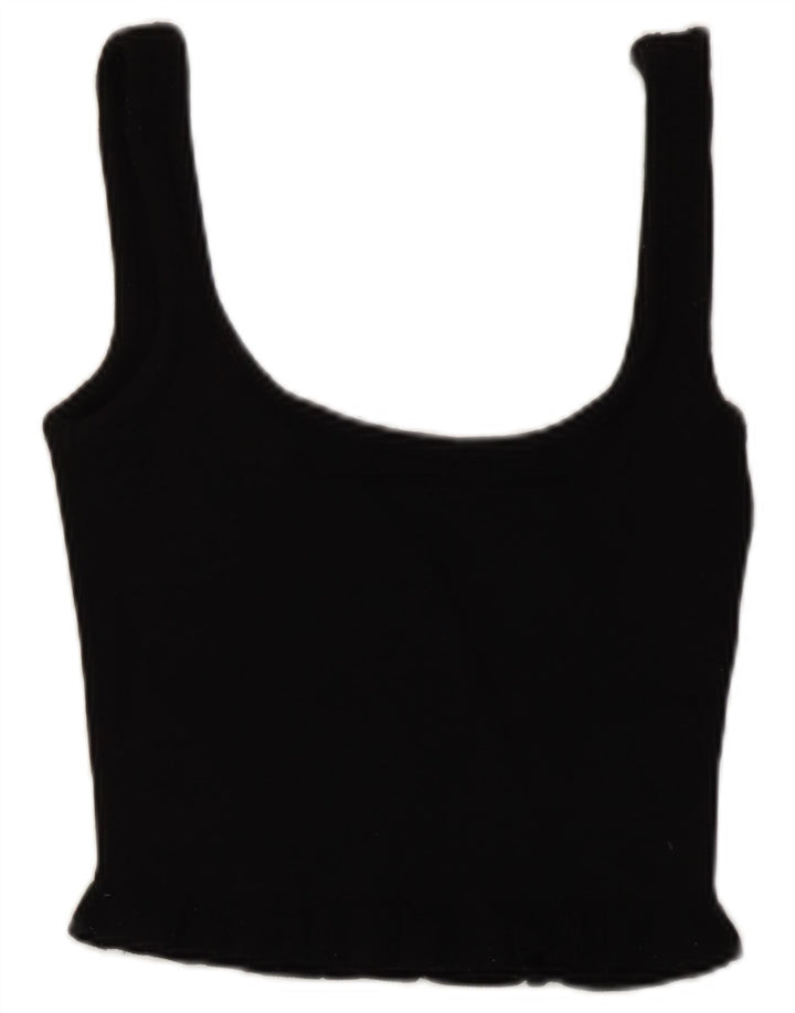 Crop Top pentru femei Zara UK 8 Small Black Viscose