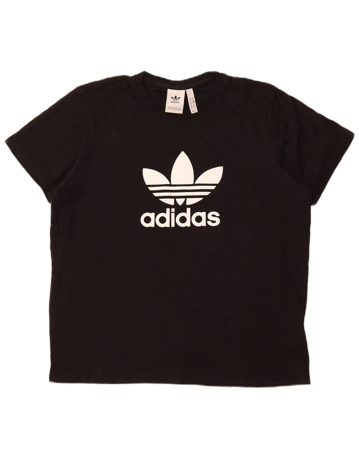 Tricou grafic ADIDAS pentru femei Top UK 18 XL bumbac negru