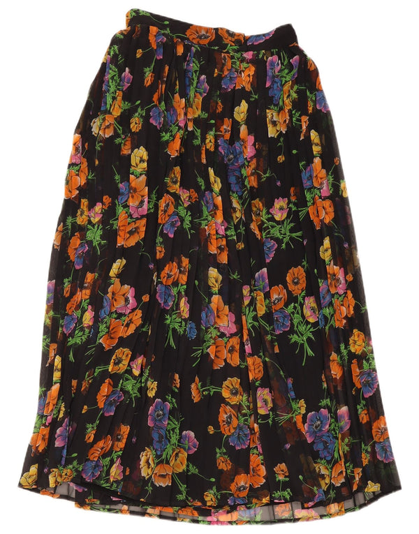 Pantaloni pantaloni capri Prisma pentru femei UK 10 Small W26 L20 Bleumarin Floral