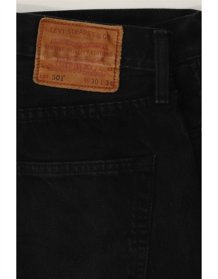 Blugi Levi's 501 drepte pentru bărbați W30 L34 bumbac negru