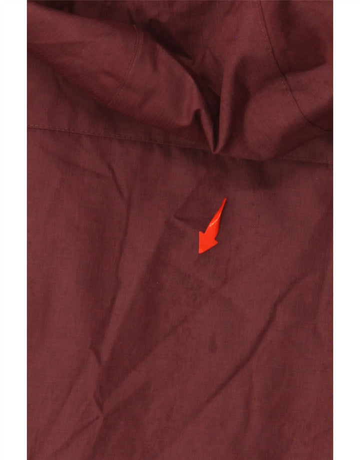 COLUMBIA Jachetă de vânt supradimensionată cu glugă pentru femei UK 10 Mic Bordeaux