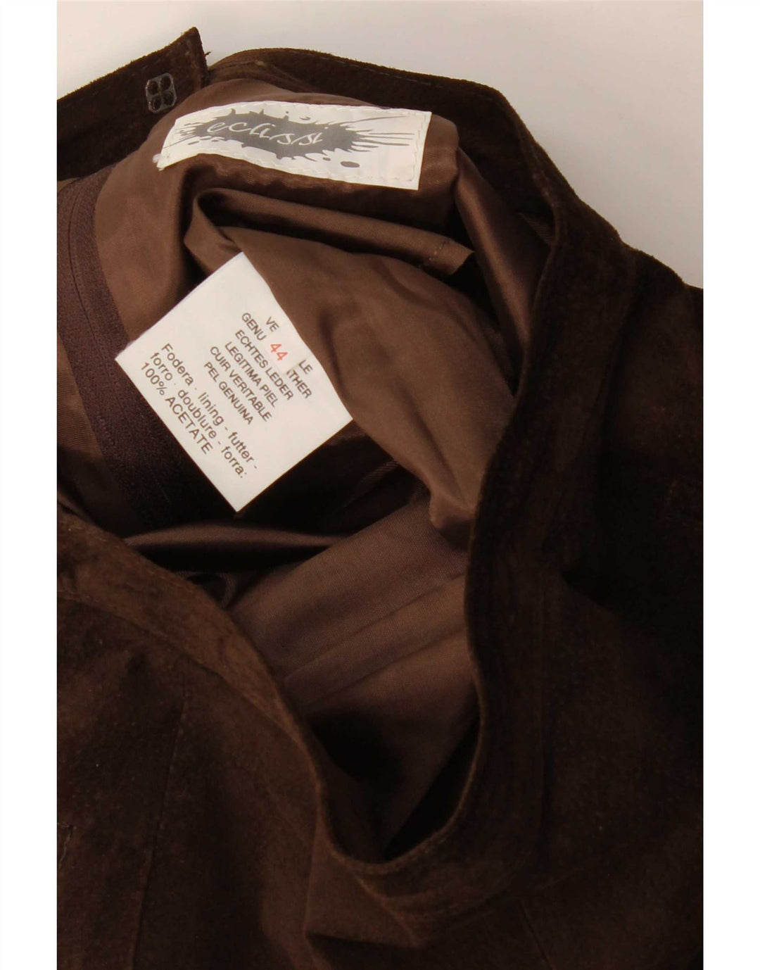 Fusta de damă vintage din piele intoarsa IT 44 Medium W28 piele maro