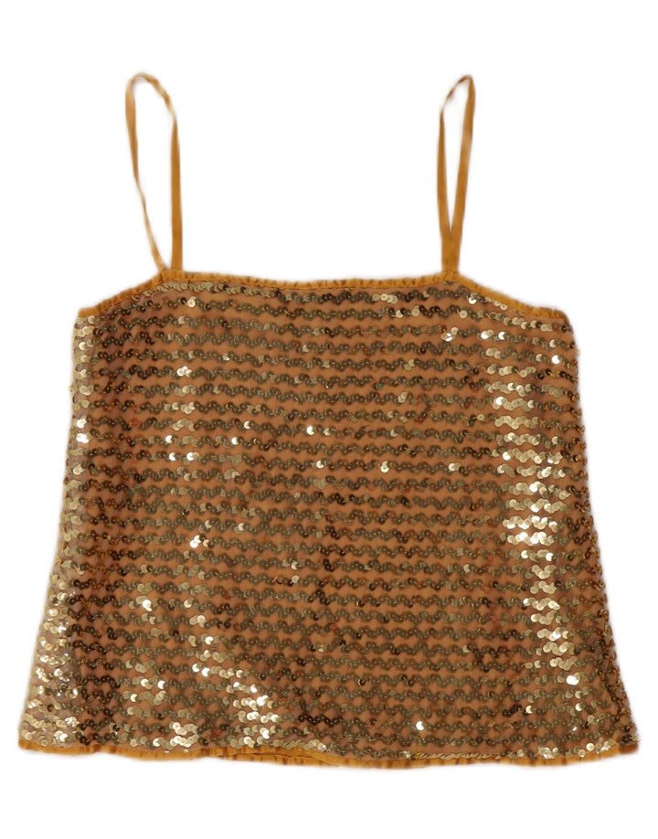 Top cu paiete vintage pentru femei IT 42 Medium Gold