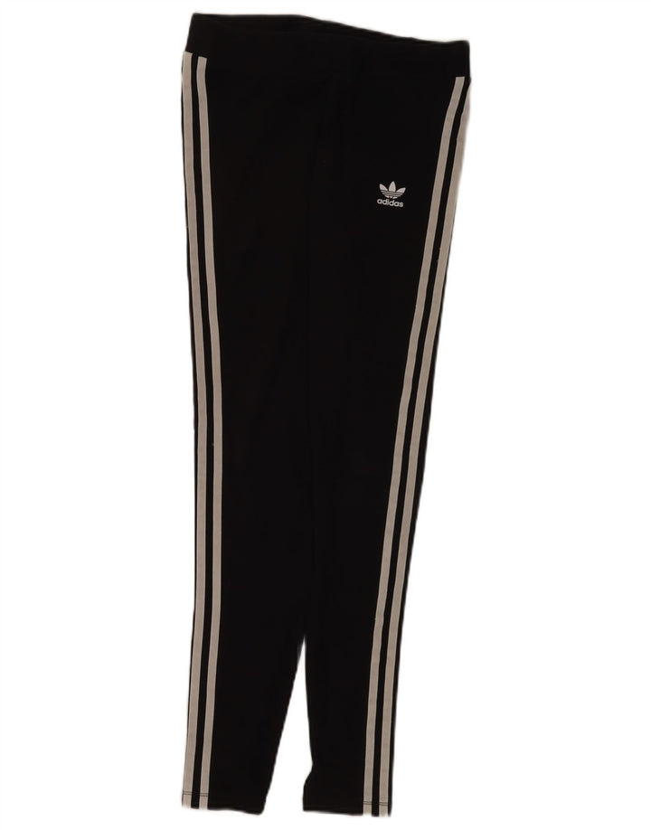 Leggings pentru femei Adidas UK 10 mic bumbac negru
