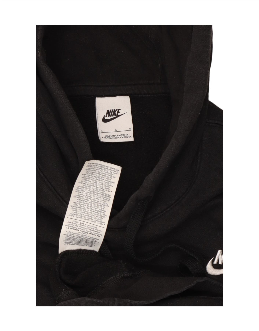Pulover NIKE pentru bărbați, bumbac mare, negru
