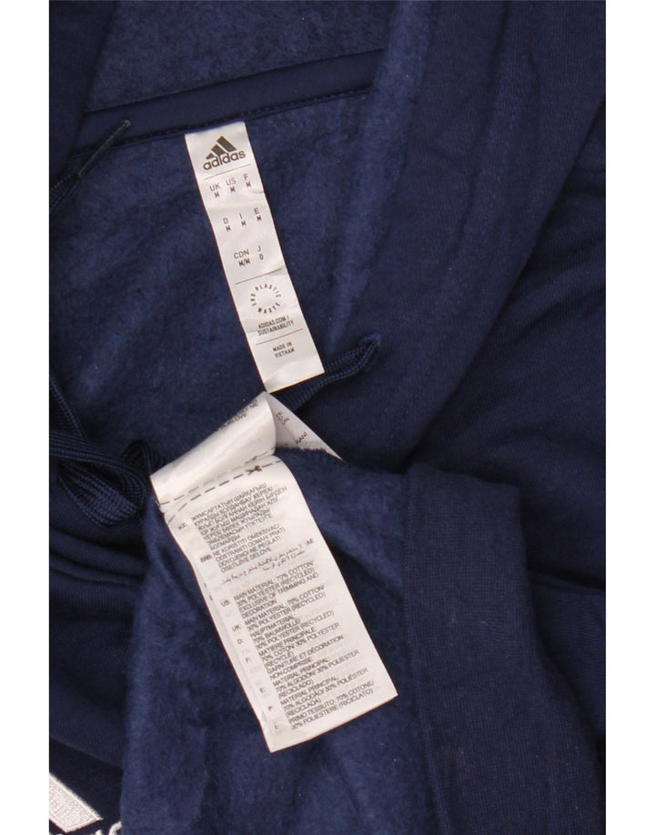 Pulover Adidas pentru bărbați, bumbac, albastru bleumarin mediu