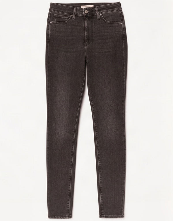 Levi's Womens 721 High Rise Skinny Jeans W28 L30 Black Cotton