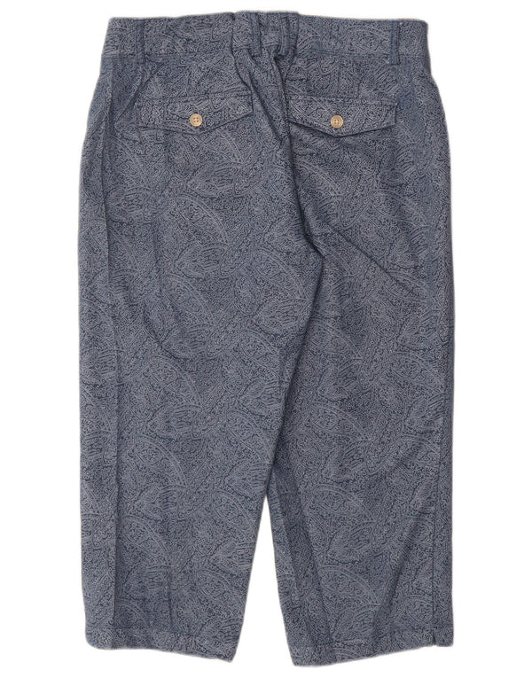 DOCKERS Pantaloni Capri pentru femei US 10 Large W30 L20 Bleumarin Paisley