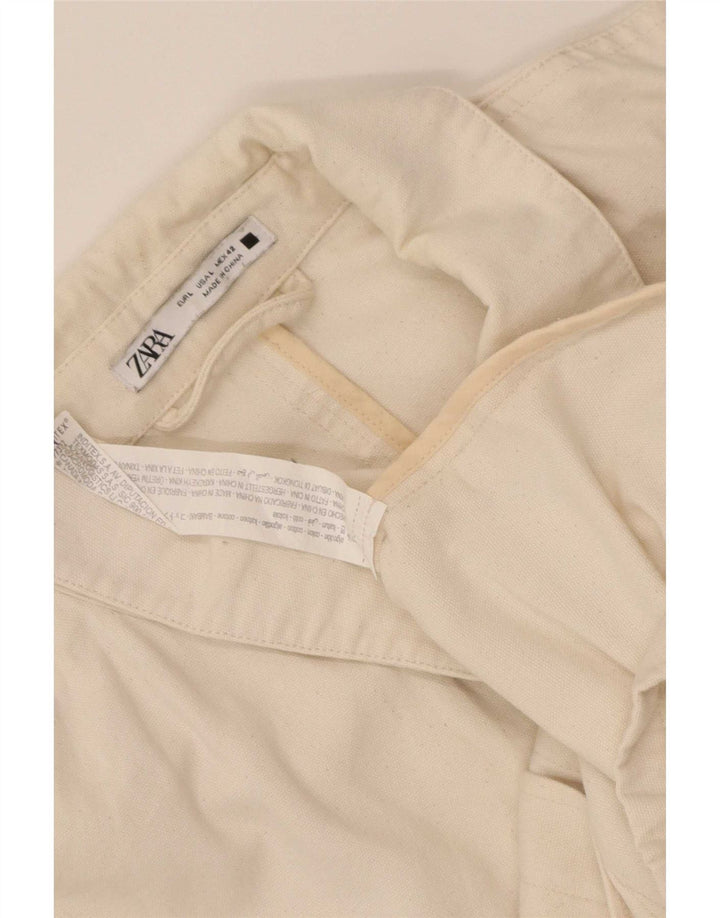 Jachetă pentru bărbați Zara UK 40, mare, bej, bumbac