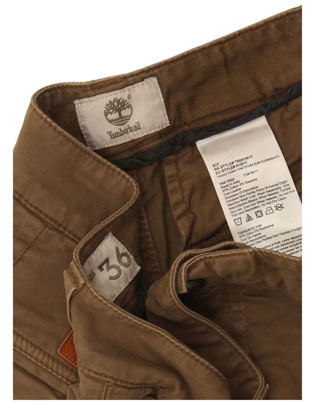 Pantaloni scurți cargo pentru bărbați Timberland W36, maro, bumbac