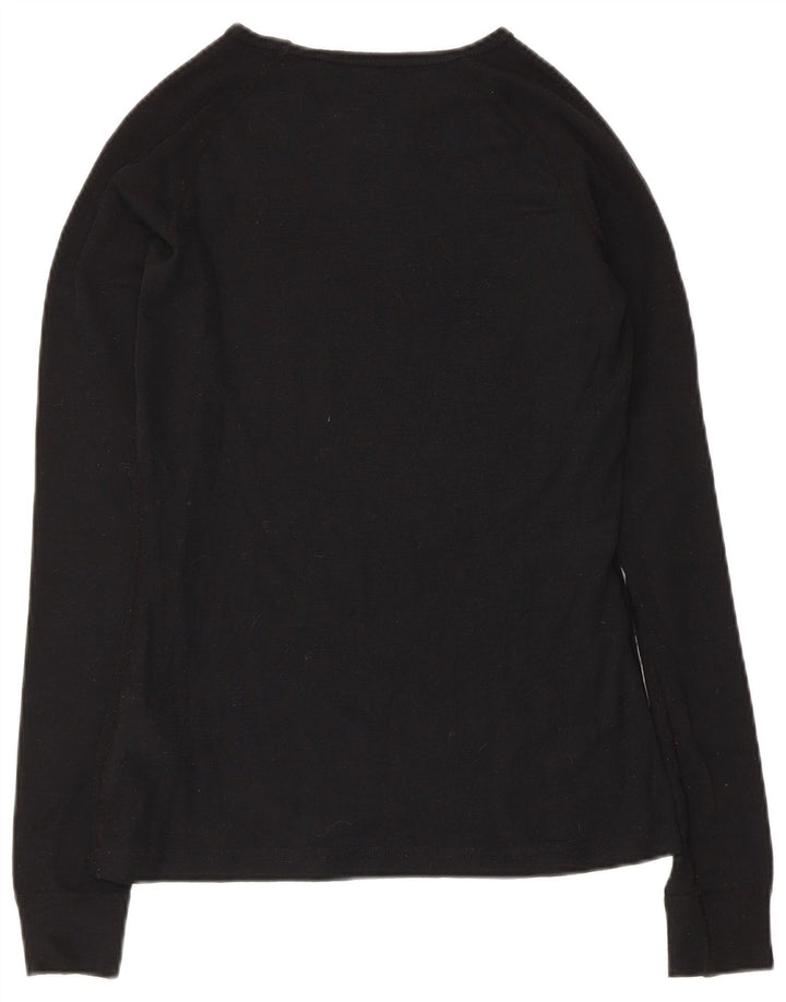 Mountain Warehouse Top pentru femei cu mânecă lungă UK 8 Small Black Wool