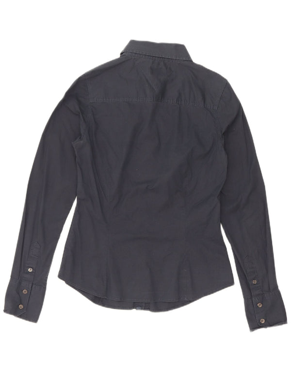 Cămașă Tommy Hilfiger pentru femei UK 12 Medium Bleumarin Bumbac