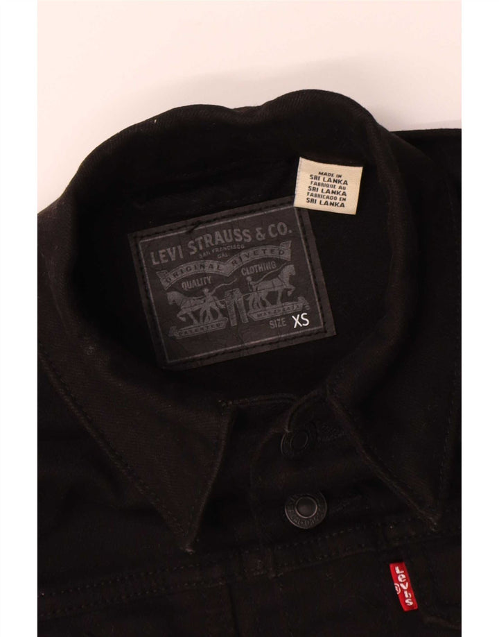 Jachetă de blugi Levi's pentru femei UK 6 XS, bumbac negru