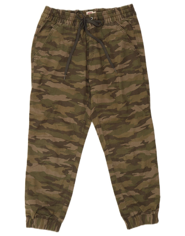 Pantaloni de jogging pentru femei Levi's Pantaloni casual Mediu L30 L25 Camuflaj kaki