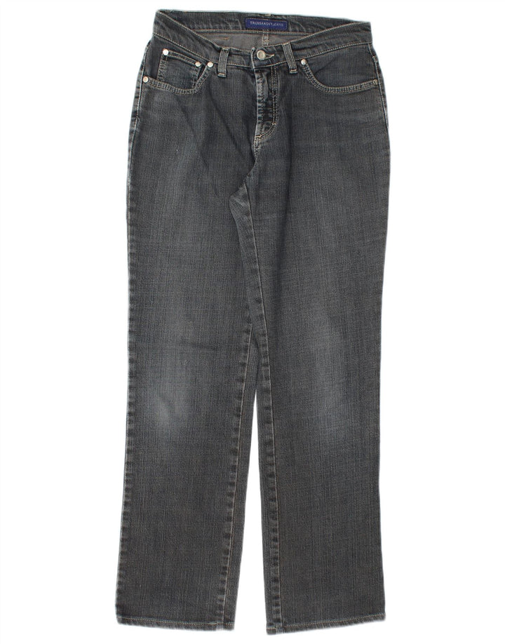 Trussardi blugi drepti pentru femei W27 L30 bumbac albastru