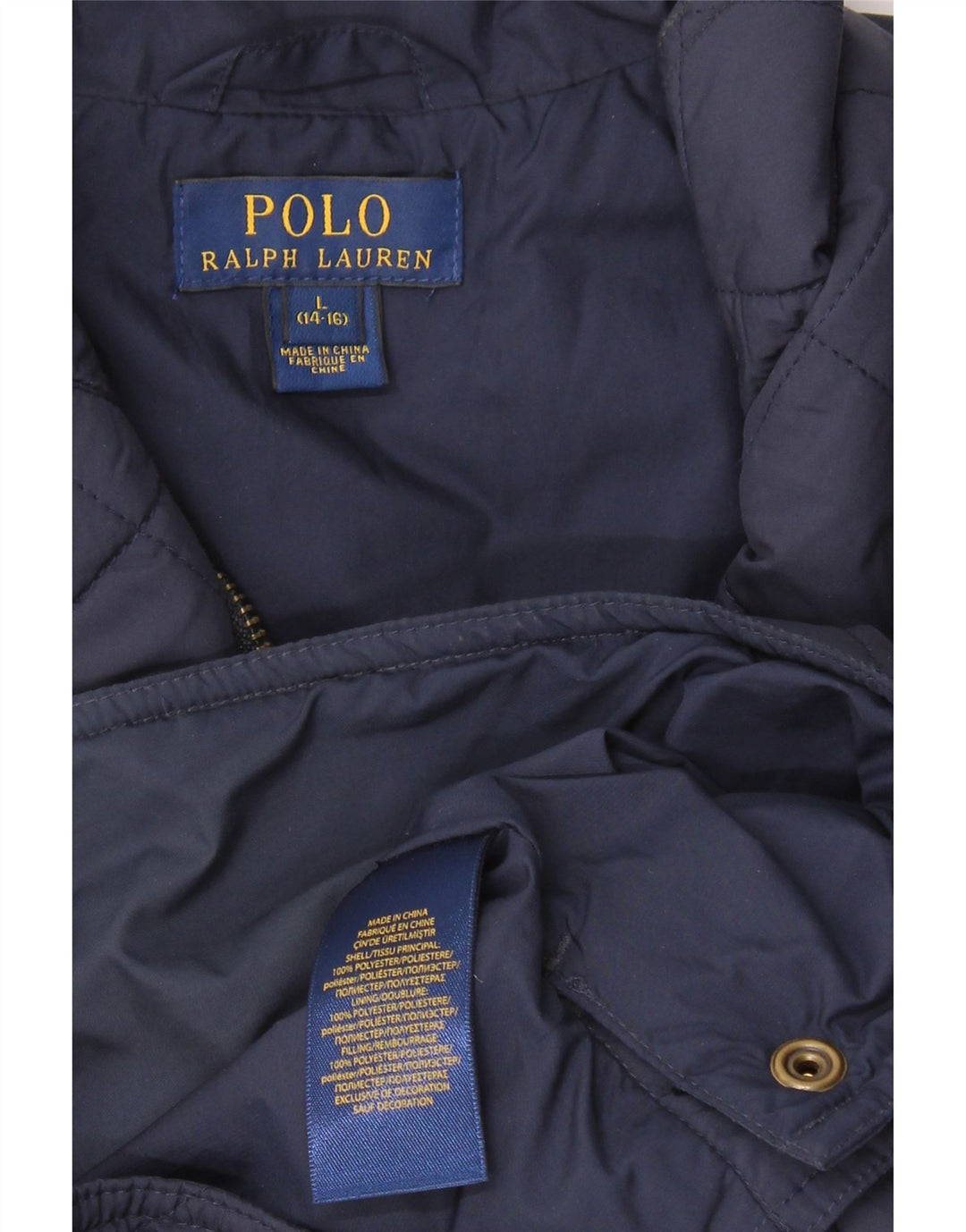 Gilet matlasat Polo Ralph Lauren pentru băieți, 14-15 ani, mare, poliester, albastru