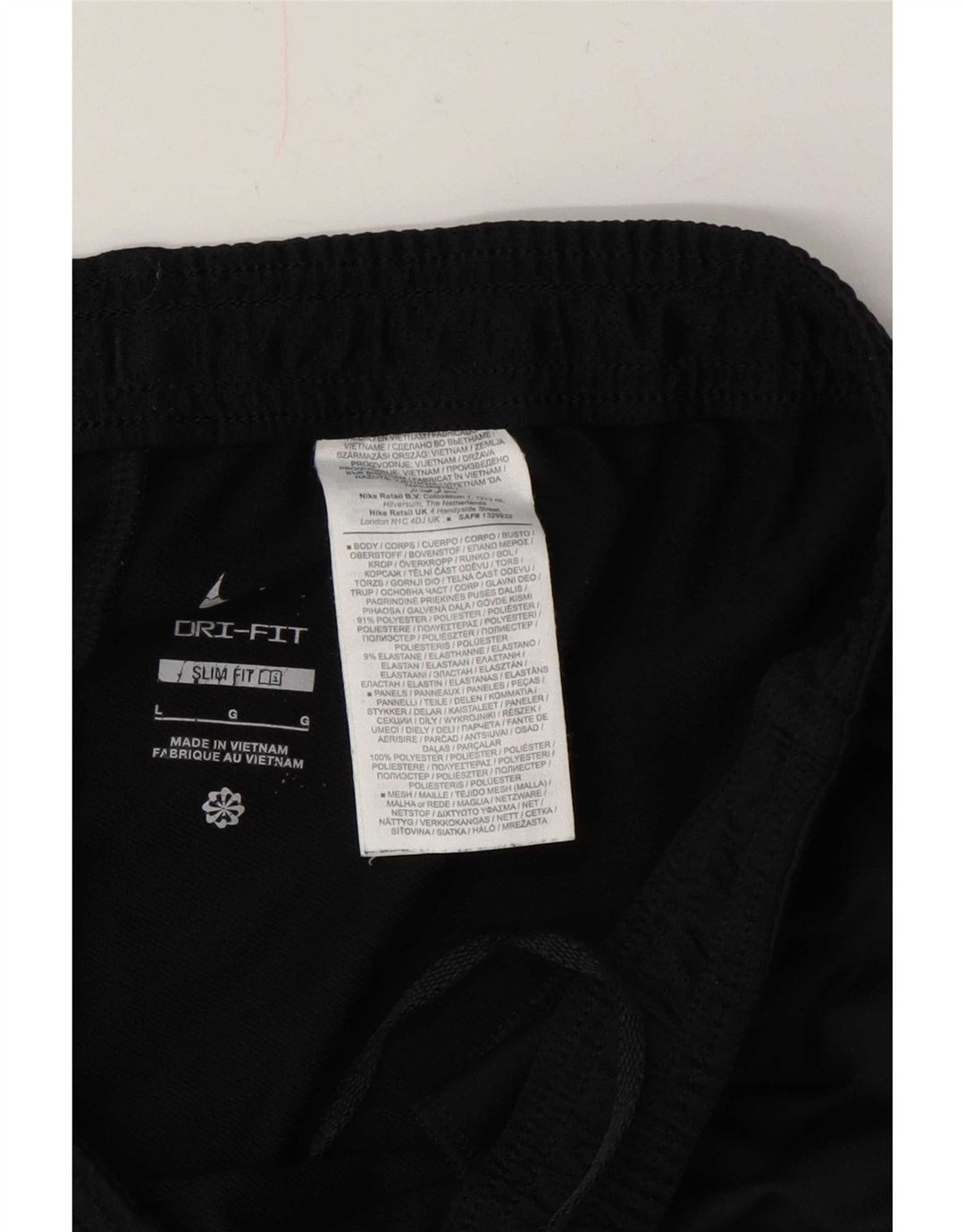 Pantaloni de trening Nike Dri Fit Slim pentru bărbați, mari, negru, poliester color bloc