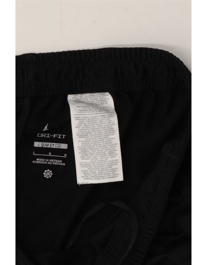 Pantaloni de trening Nike Dri Fit Slim pentru bărbați, mari, negru, poliester color bloc