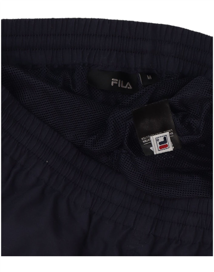 Pantaloni scurți sport Fila pentru bărbați, poliester mediu bleumarin