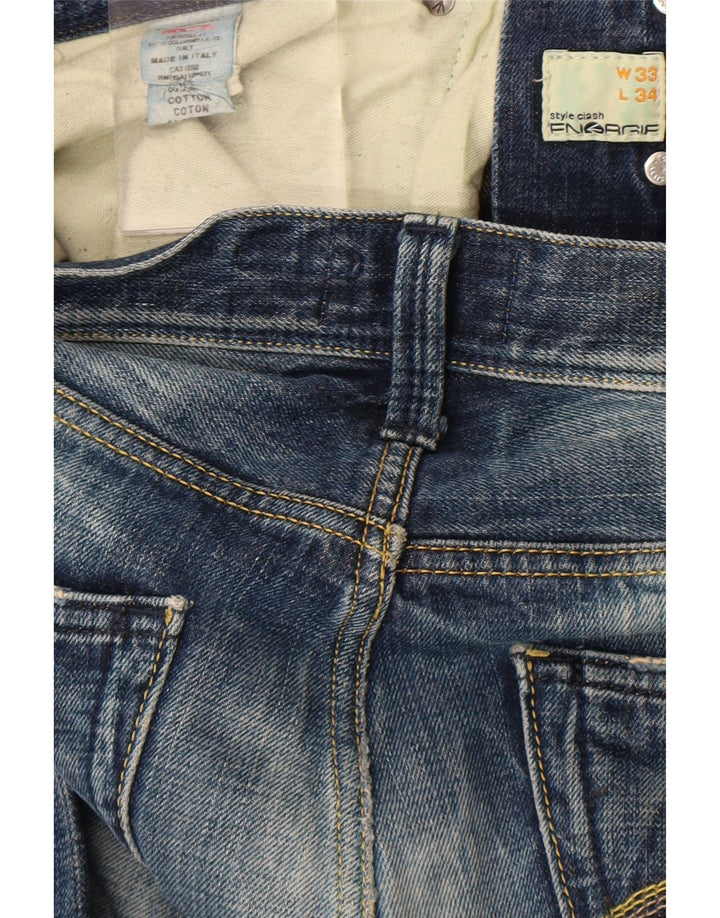 Jeans drept bărbați Energe L33 L34 Bumbac albastru