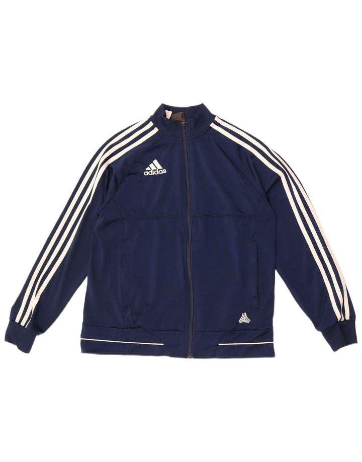 Jachetă de trening pentru băieți Adidas 13-14 ani, poliester bleumarin