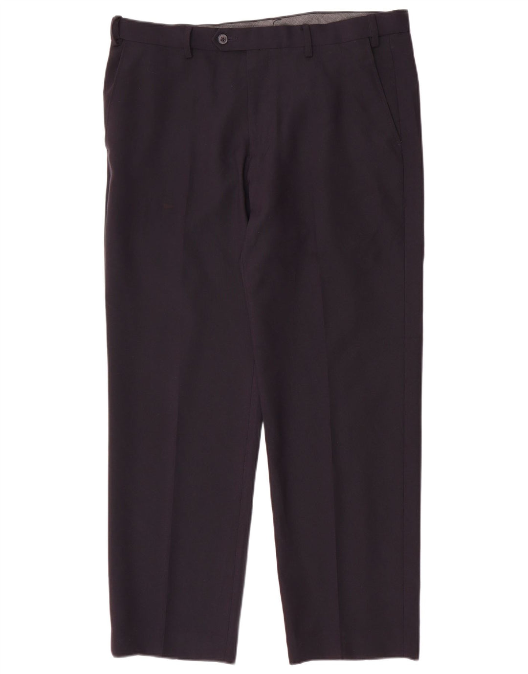Pantaloni de costum pentru bărbați Marks & Spencer, cu ajustare normală, L36 L29, poliester bleumarin