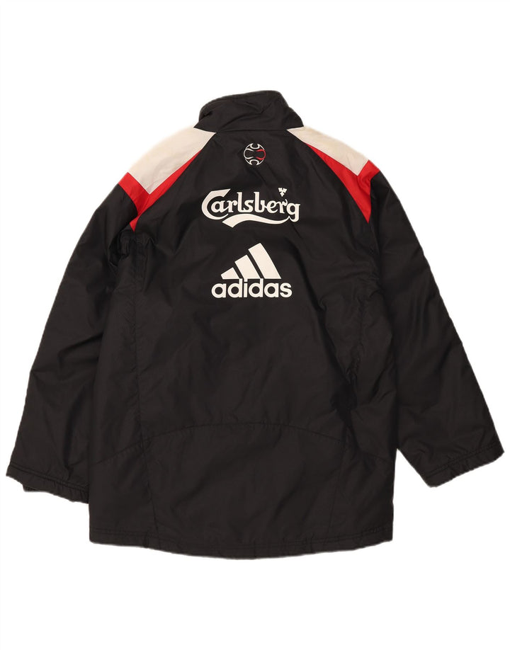 Jachetă căptușită cu grafică Adidas pentru băieți, 11-12 ani, nailon negru color bloc