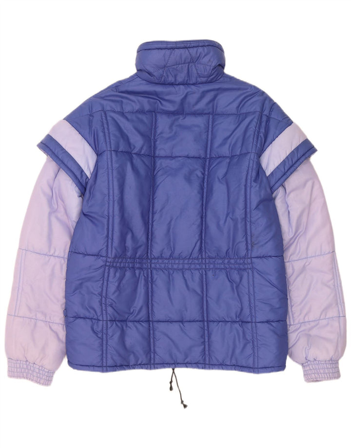 Jachetă căptușită vintage pentru bărbați IT 48 Medium Blue Colorblock Poliamidă