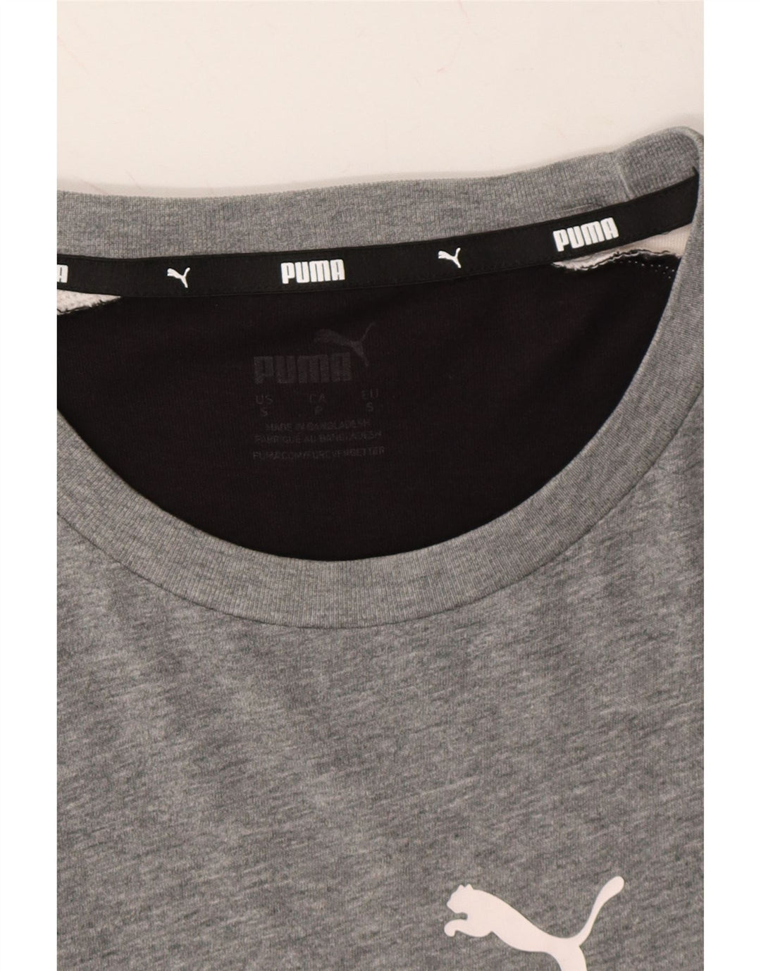 PUMA Mens T-Shirt Top Small Black Colourblock Cotton Vintage Puma and Second-Hand Puma from Messina Hembry 