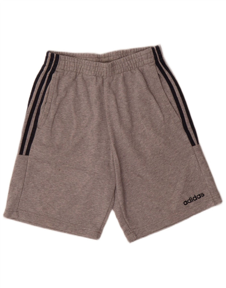 Pantaloni scurți sport ADIDAS pentru bărbați, bumbac gri mic