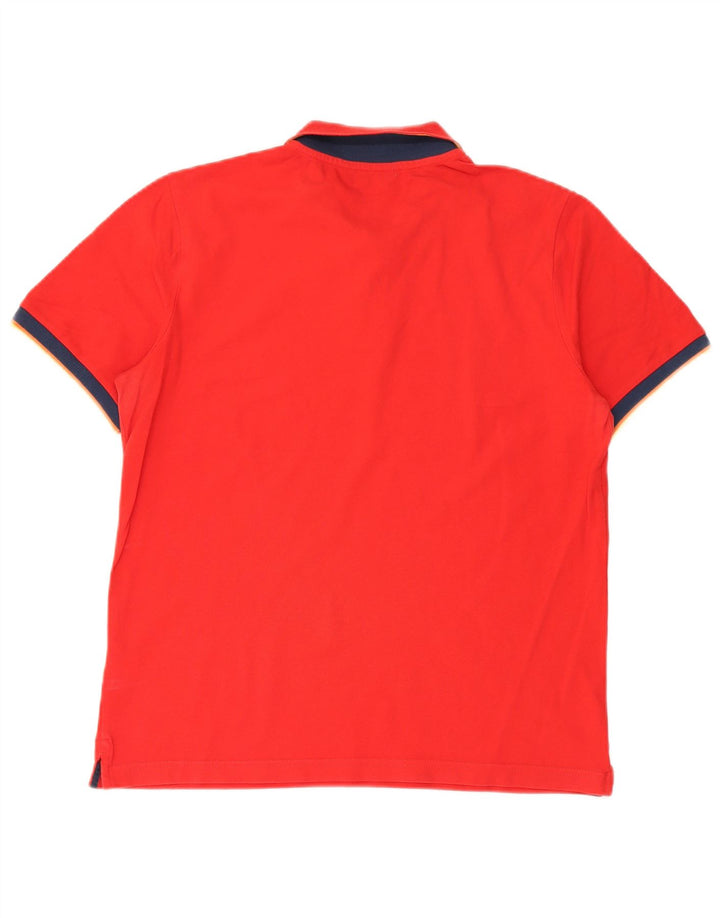 Tricou polo pentru bărbați K-Way, mare, roșu, din bumbac color bloc