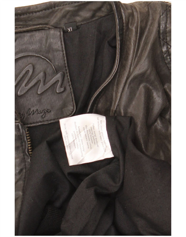 MAZE Jachetă Bomber de piele intoarsa pentru barbati UK 38 Medium Grey Piele