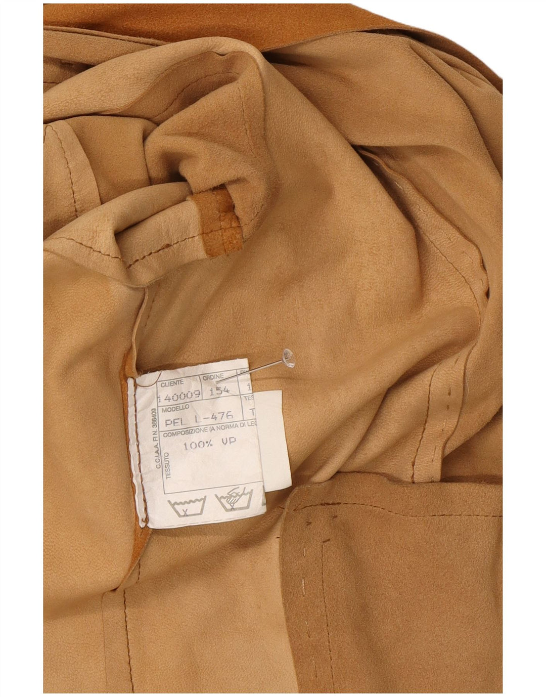Cămașă Vintage de damă din piele intoarsa IT 44 Medium Beige Piele