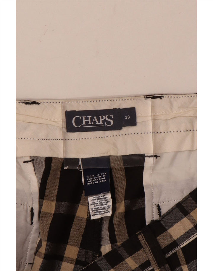 Pantaloni scurți chino pentru bărbați Chaps W38 XL, bumbac cu carouri maro