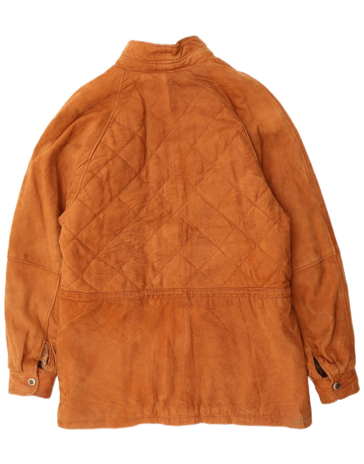 Jachetă vintage pentru bărbați din piele intoarsa UK 42 XL din piele maro