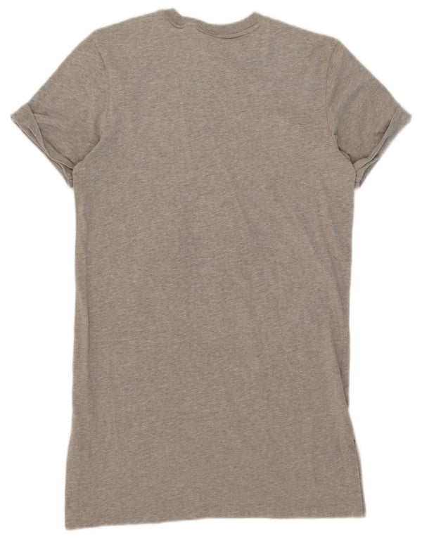 Rochie tricou supradimensionată pentru femei Adidas UK 10, bumbac gri mic