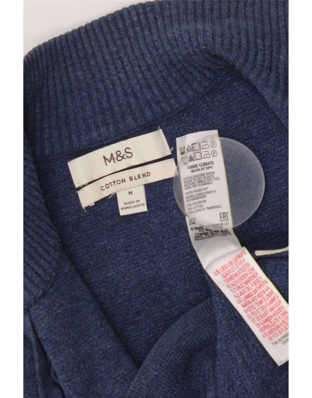 Pulover cardigan pentru femei Marks & Spencer UK 14 Poliester mediu bleumarin