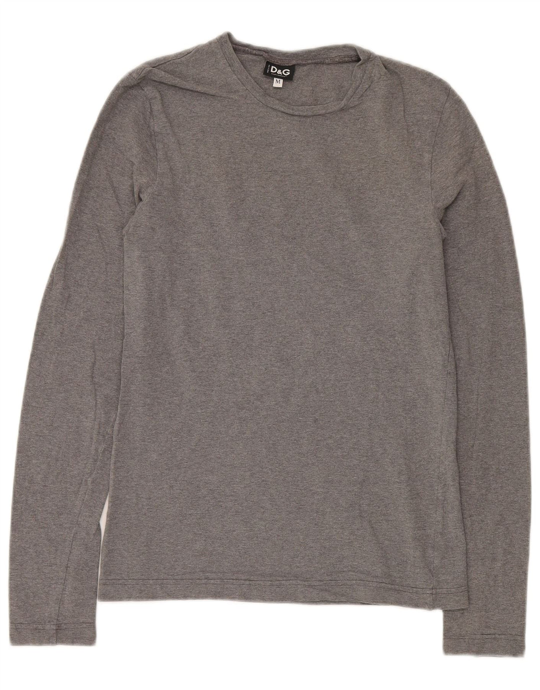 Dolce & Gabbana Top pentru femei cu mânecă lungă UK 12, bumbac gri mediu