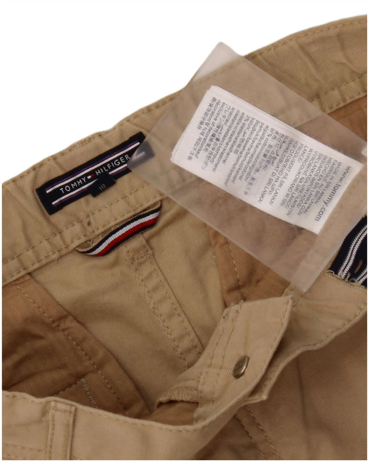TOMMY HILFIGER Pantaloni chino subțiri pentru băieți 9-10 ani L26 L25 bumbac bej