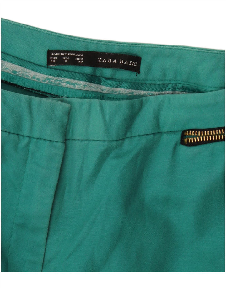 Pantaloni tăiați pentru damă Zara EU 40 Mediu L30 L25 Verde