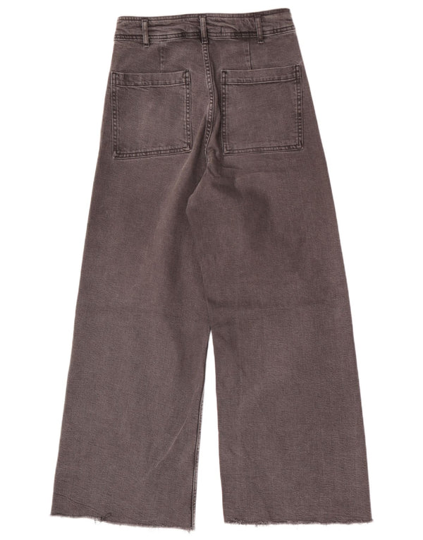 Blugi lați cu talie înaltă pentru femei Zara EU 40 Medium W30 L29 Gri