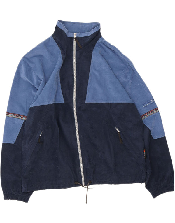 Trening complet din velur pentru bărbați Great Escapes EU 56 XL Albastru bleumarin Colorblock