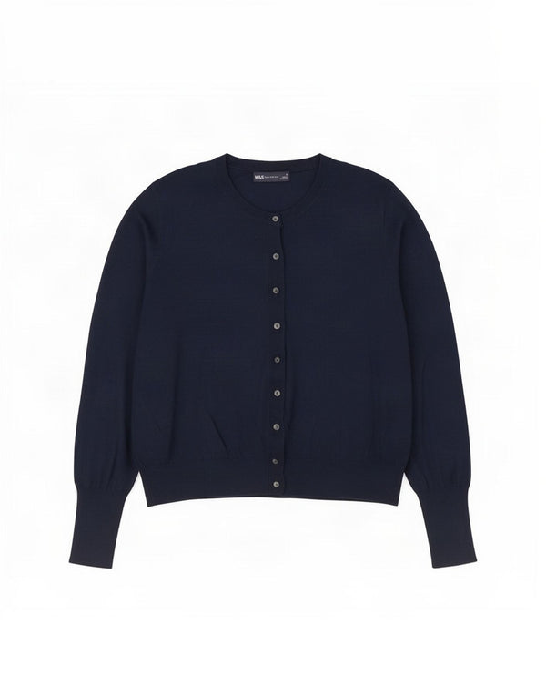 Pulover cardigan pentru femei Marks & Spencer UK 18 XL bleumarin, viscoză