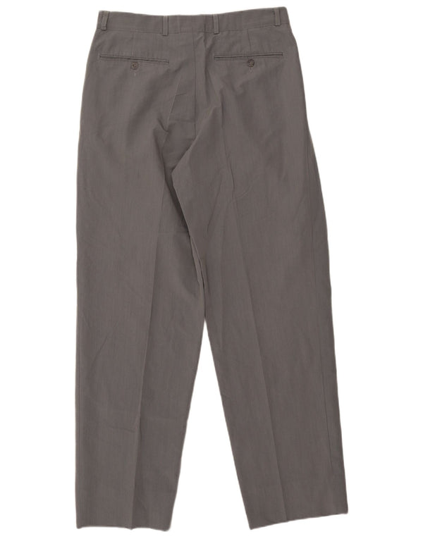 Pantaloni chino vintage pentru bărbați IT 48 Medium W32 L32 Gri Poliester