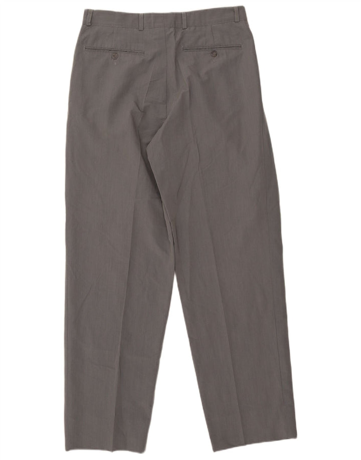 Pantaloni chino vintage pentru bărbați IT 48 Medium W32 L32 Gri Poliester