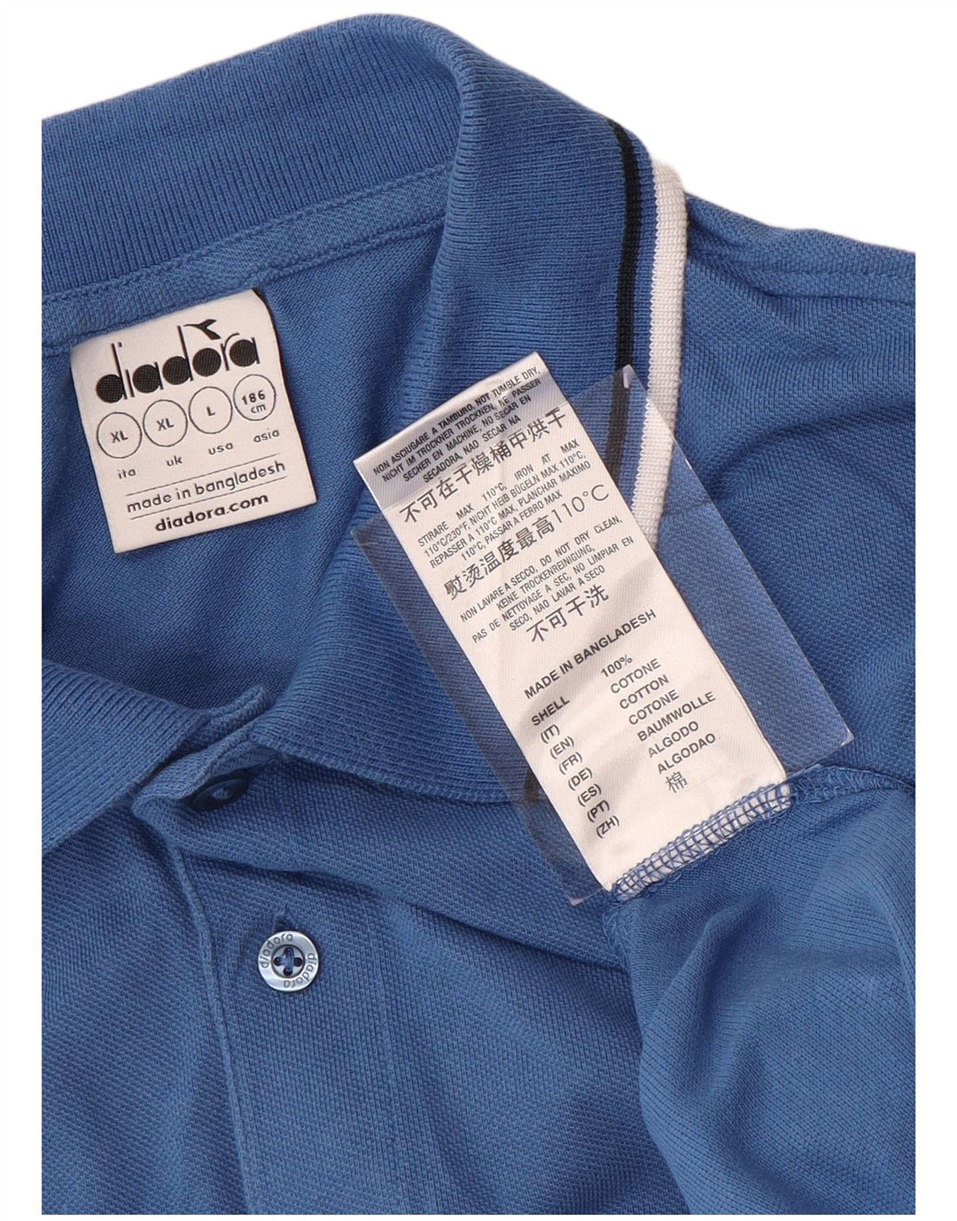 DIADORA Tricou Polo XL Bumbac Albastru