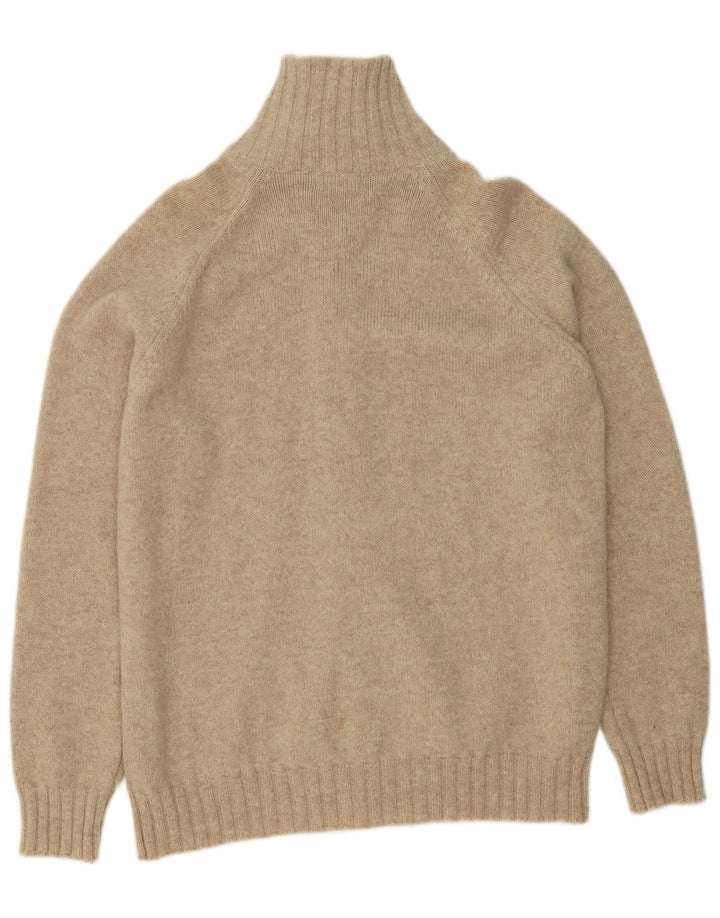 Pulover cardigan pentru bărbați Zara, lână mare, bej